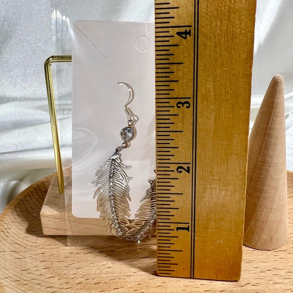 Silver Feather Earrings Only - Picture 4 of 5